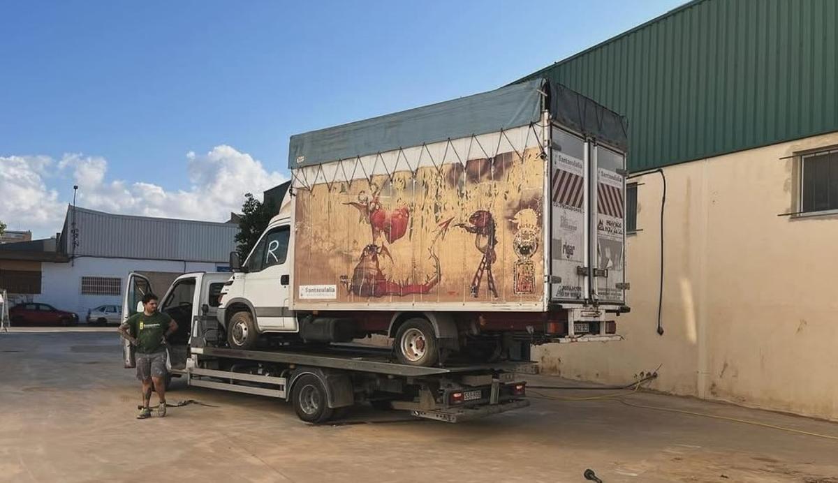 La camioneta, camino del desguace