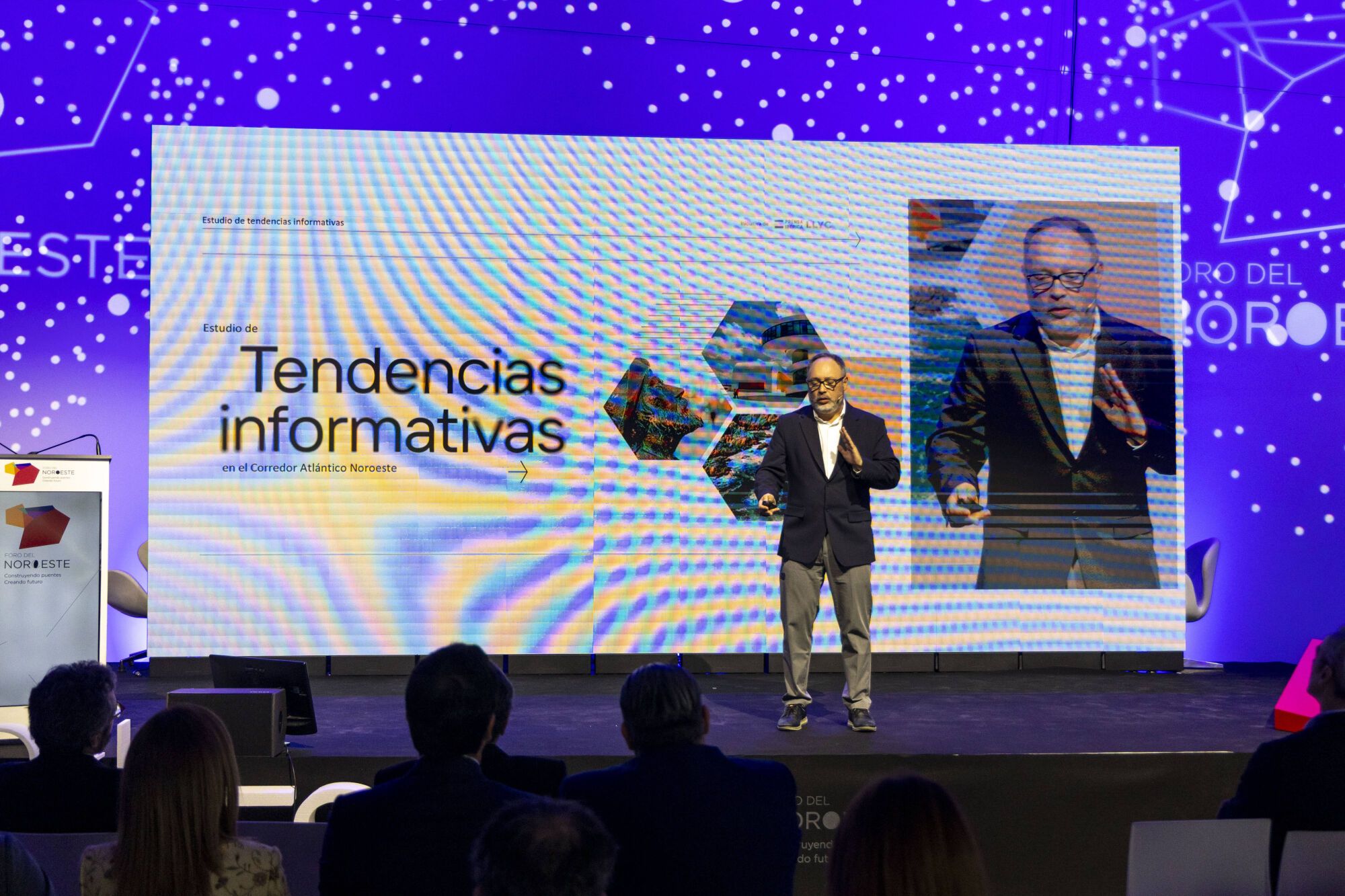 Joan Cañete, director de estrategia de proyectos editoriales de Prensa Ibérica, presenta el "Estudio Tendencias" de Prensa Ibérica.