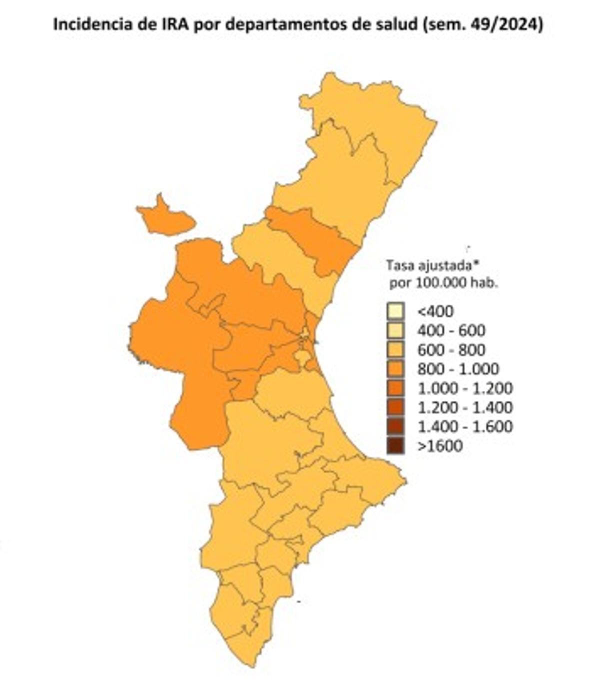 Incidencia la semana 49 en 2024