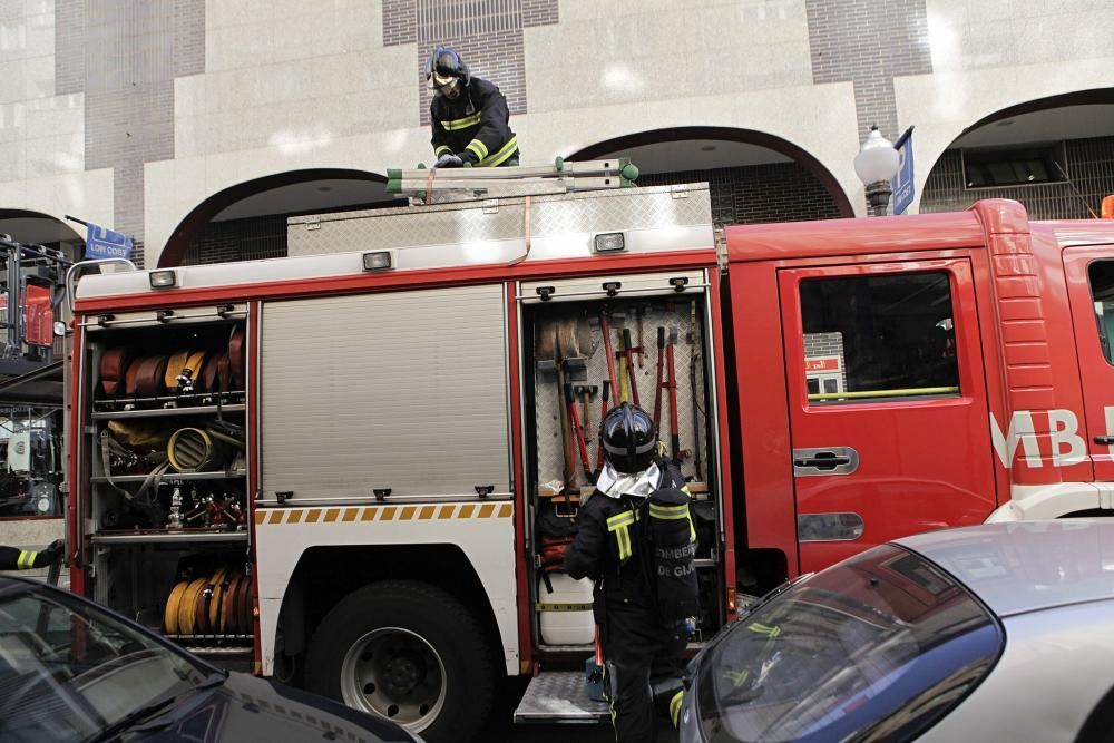 Incendio y desalojo en el centro de San Agustín