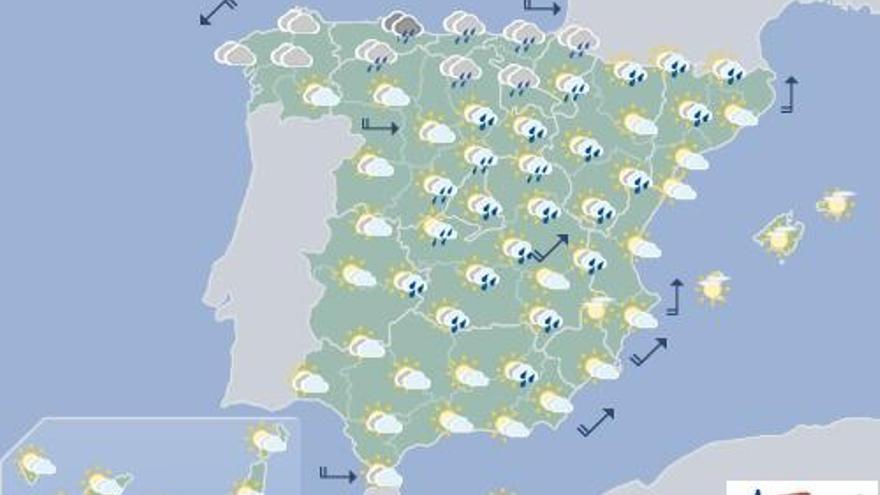 Nubes y claros en Canarias