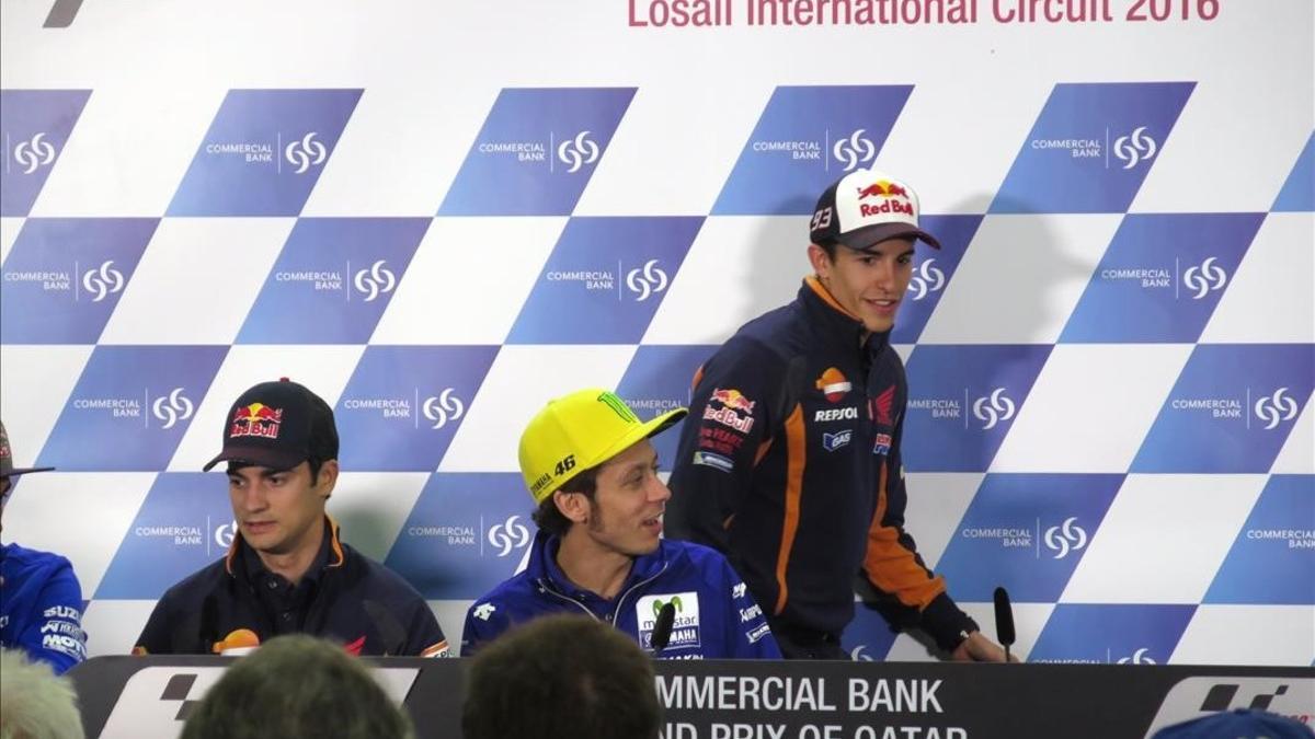 Márquez y Rossi, en Doha