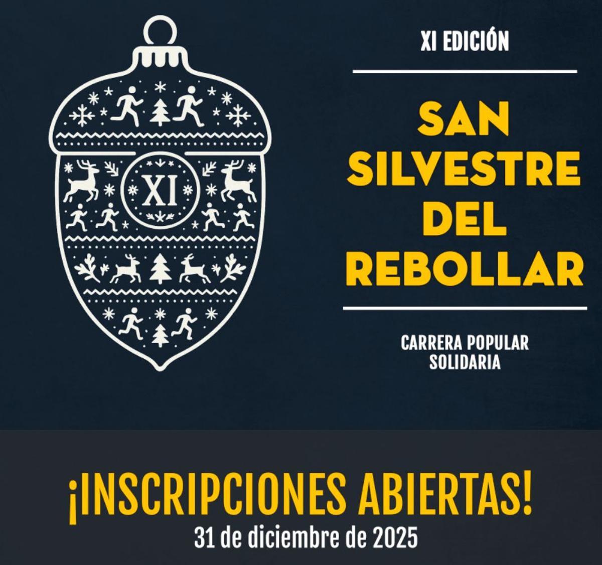 Anuncio de la San Silvestre del Rebollar.