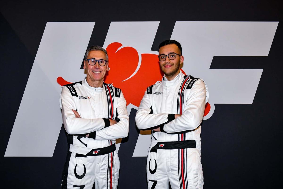 Danilo Fappani y Francesco Dei Ceci, en la presentación del equipo Lancia Corse HF.