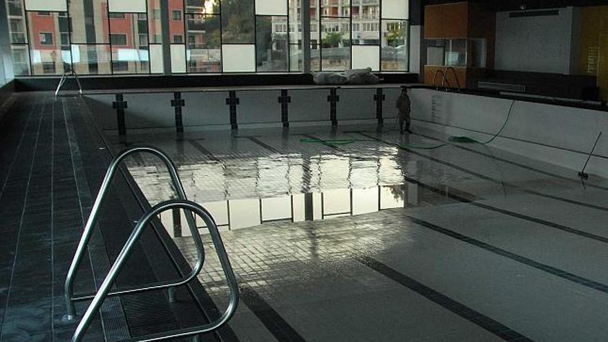 Imagen del estado actual de la Piscina Municipal de Moaña.