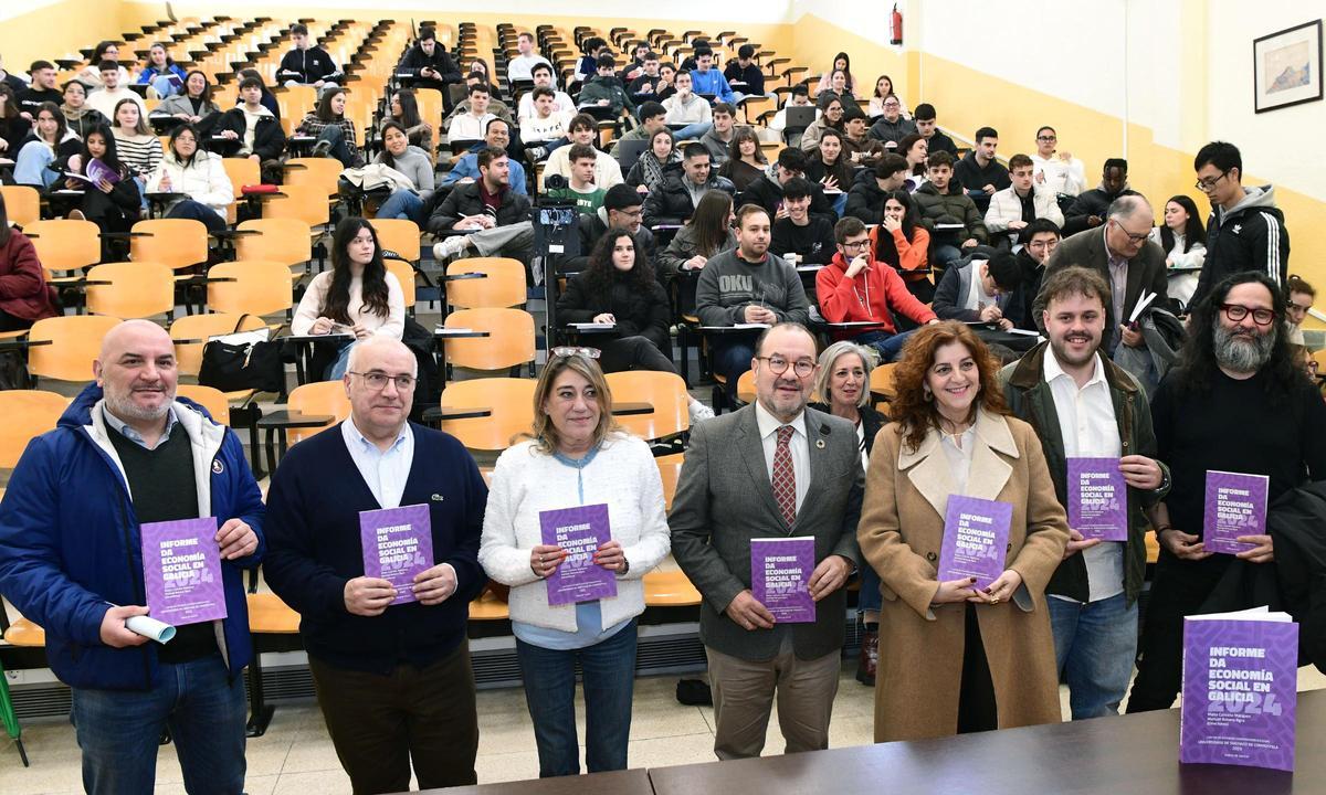 Presentación del Informe Economia Social de Galicia en la Facultade de Económicas de la USC
