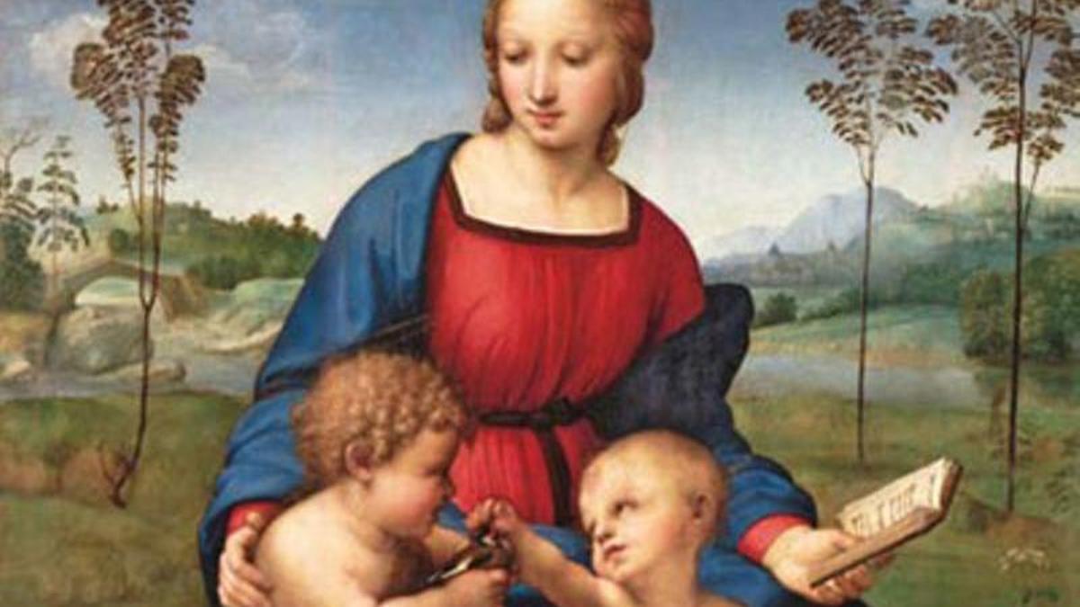 La Virgen del Jilguero de Rafael Sanzio en la Galería Uffizi