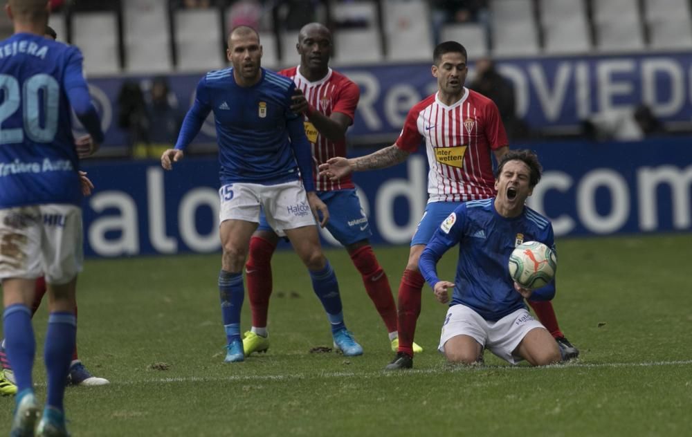 El derbi entre Oviedo y Sporting en imágenes