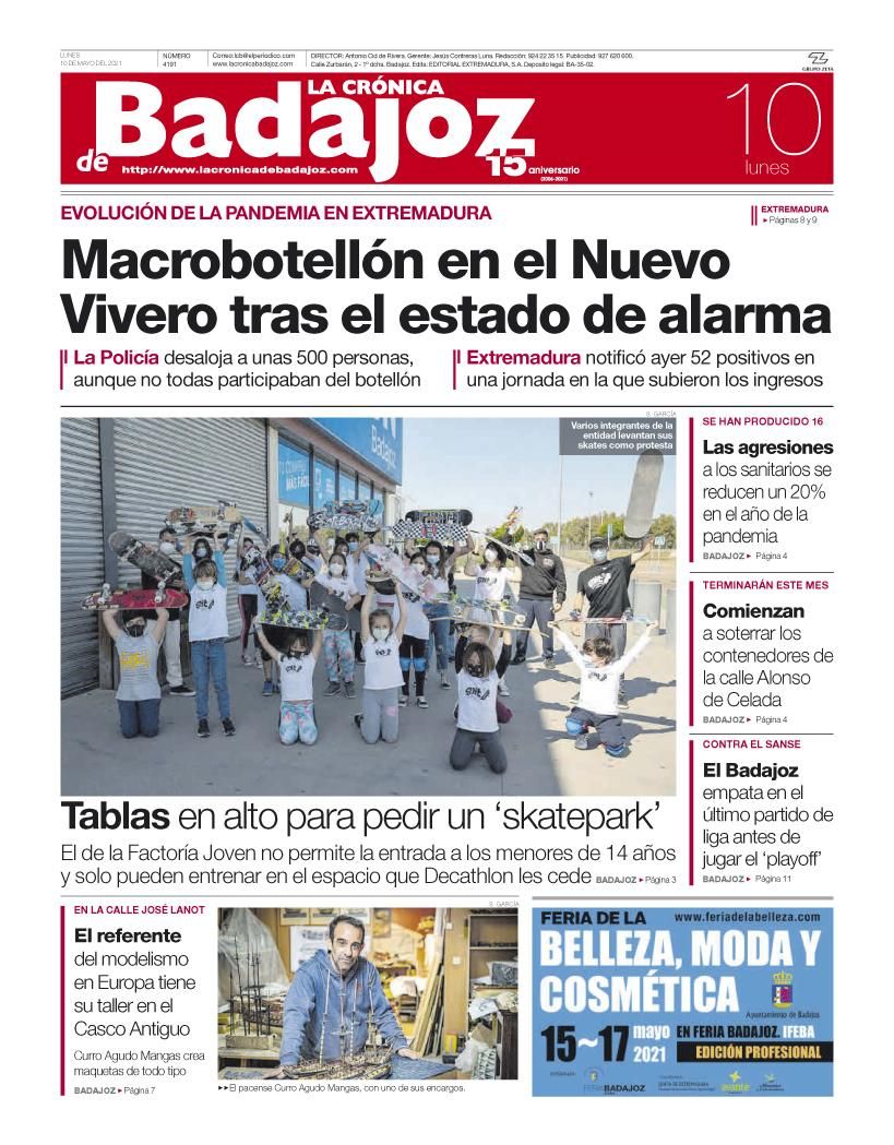 Consulta la portada correspondiente al día 10 de mayo del 2021