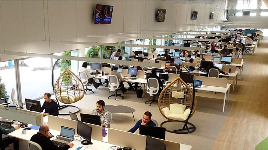 Área de trabajo de la sede tecnológica Global Exchange Tecnologías Digitales, de la compañía salmantina Global Exchange.