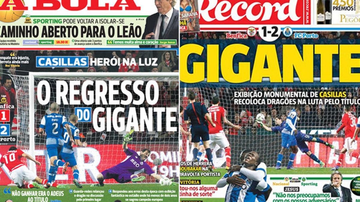 La prensa portuguesa se rinde a la actuación de Casillas