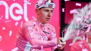Tadej Pogacar of UAE Team Emirates with Pink jersey during the Giro dItalia 2024, Tour of Italy, Stage 3, Novara - Fossano on May 6, 2024 in Fossano, Italy - Photo Andrea Amato / LiveMedia / DPPI