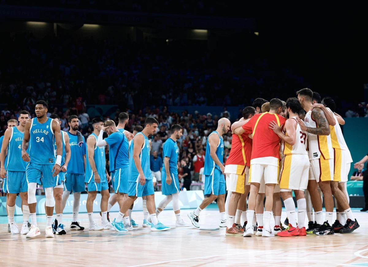 Baloncesto en los Juegos Olímpicos: España - Grecia, en imágenes.