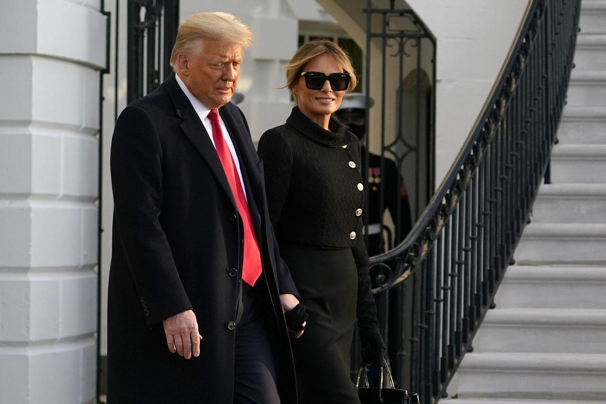 Donald Trump y Melania Trump, se despiden de la Casa Blanca