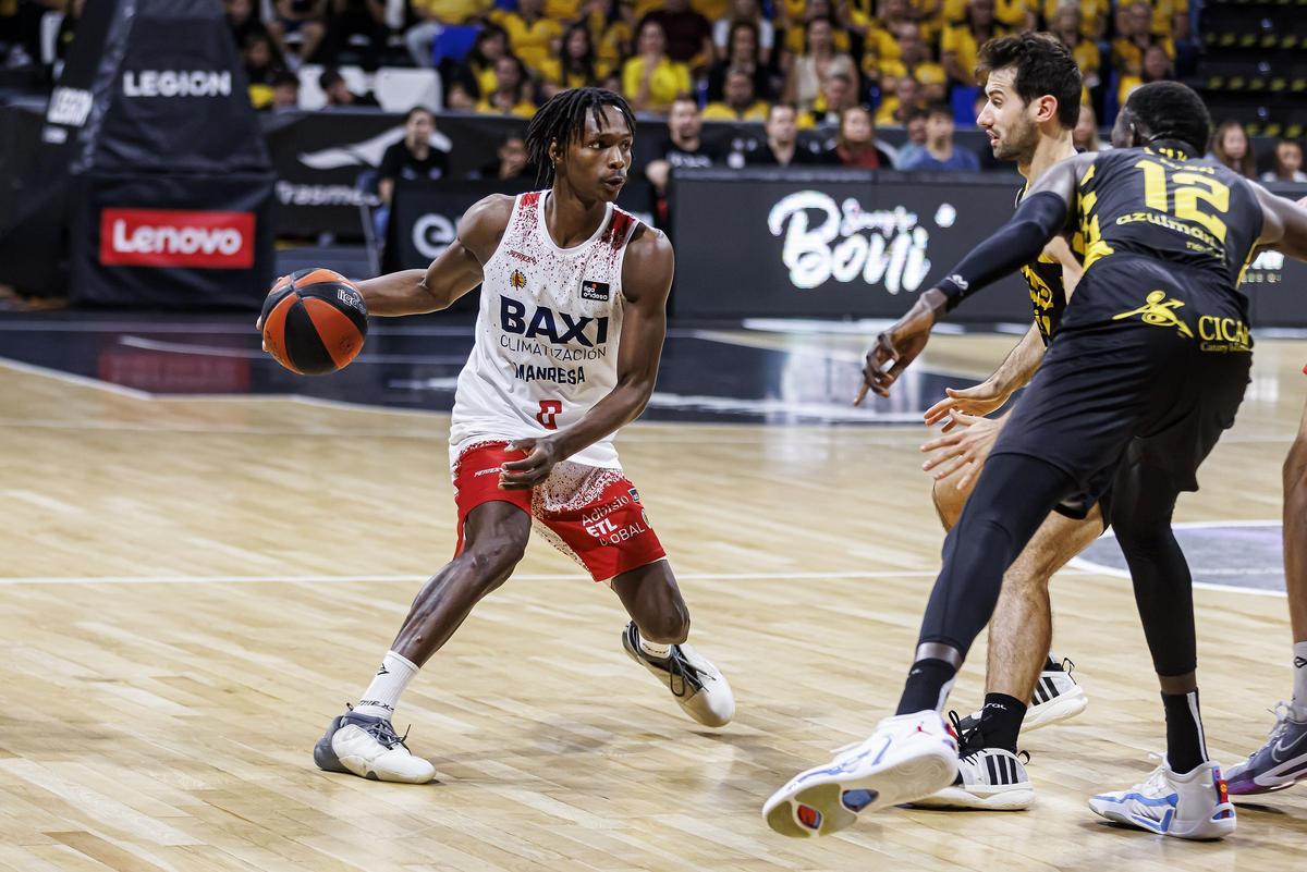Brancou Badio, en uno de sus partidos de esta temporada con el BAXI Manresa