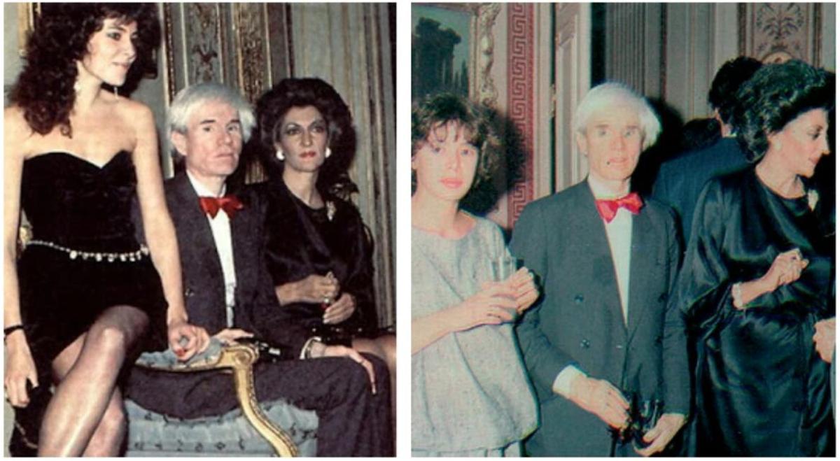 Andy Warhol durante la fiesta en la mansión de los March en Madrid.