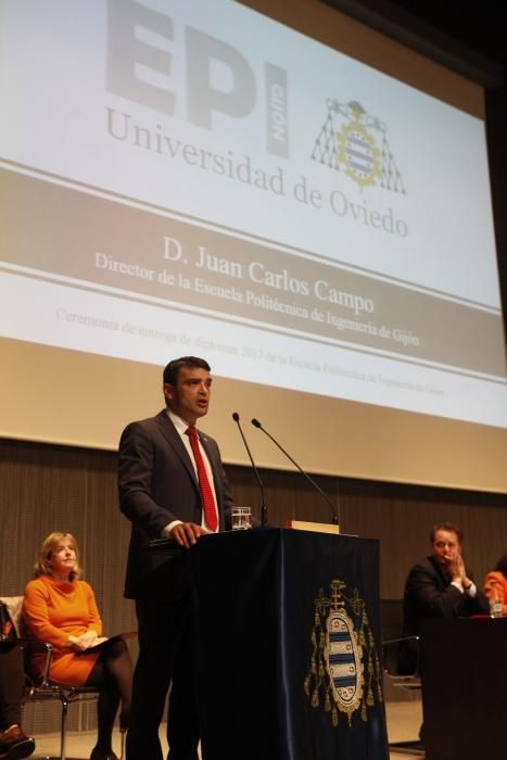 Entrega de diplomas de la Escuela Politécnica de Gijón.