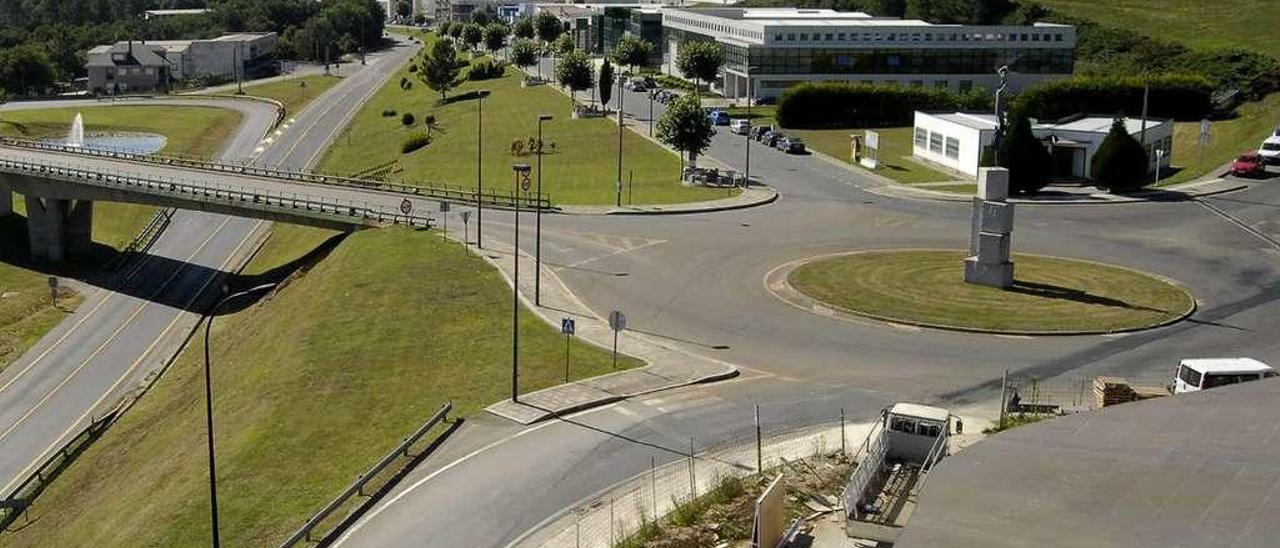 Vista aérea de la primera fase del parque empresarial Lalín 2000. // Bernabé/Javier Lalín