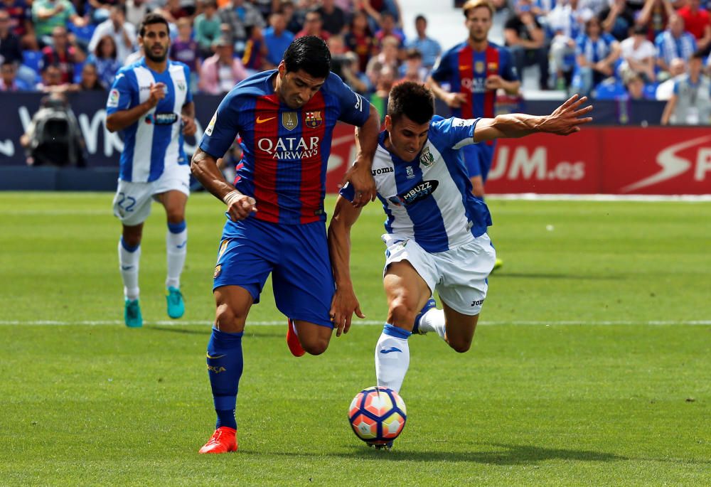 Imagen del partido disputado entre el Leganés y el Barcelona.