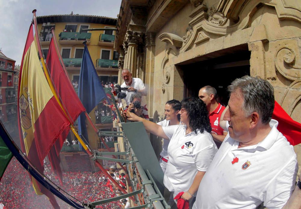 Chupinazo de las Fiestas de San Fermín.