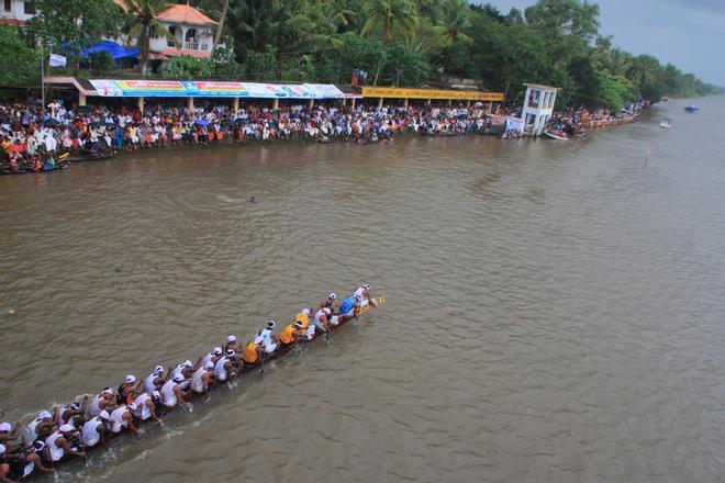 Regata barcos serpiente Kerala India