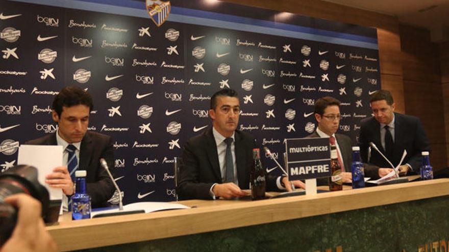 La rueda de prensa sobre la situación del Málaga CF ha tenido lugar en La Rosaleda.