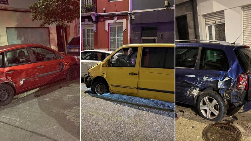 Da positivo en alcoholemia tras causar daños a doce vehículos al circular por Os Mallos