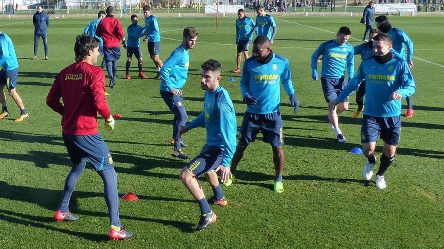 El Villarrea, durante una sesión de entrenamiento