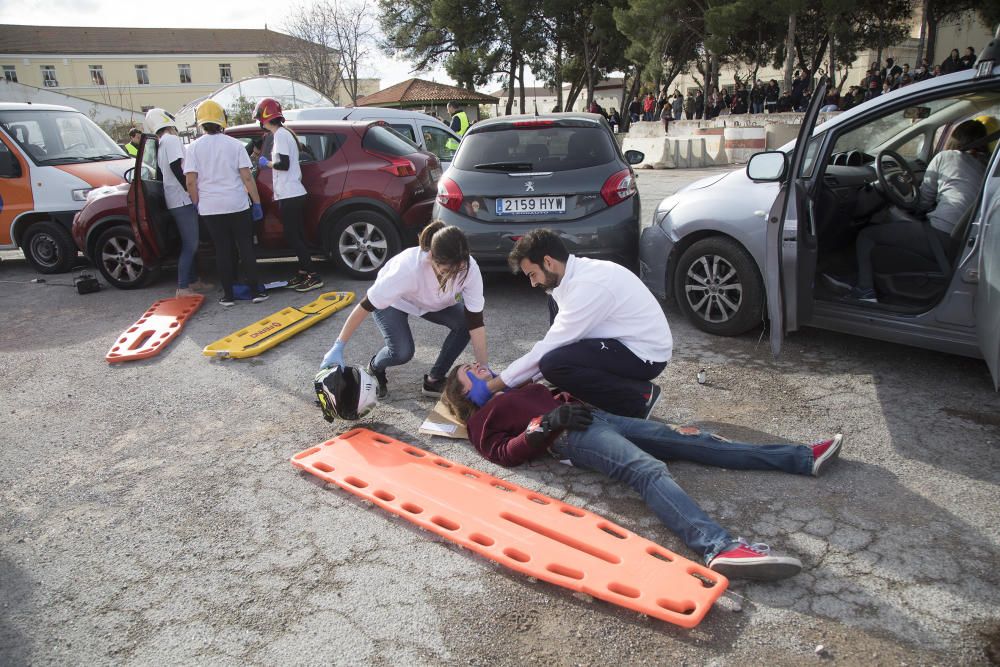 Simulacro de la Escuela de Enfermería de Castelló