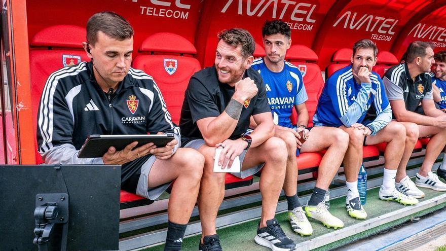 Ibai Gómez, entrenador del Real Zaragoza: "Llegamos en un buen momento, aunque lejos de nuestro techo"