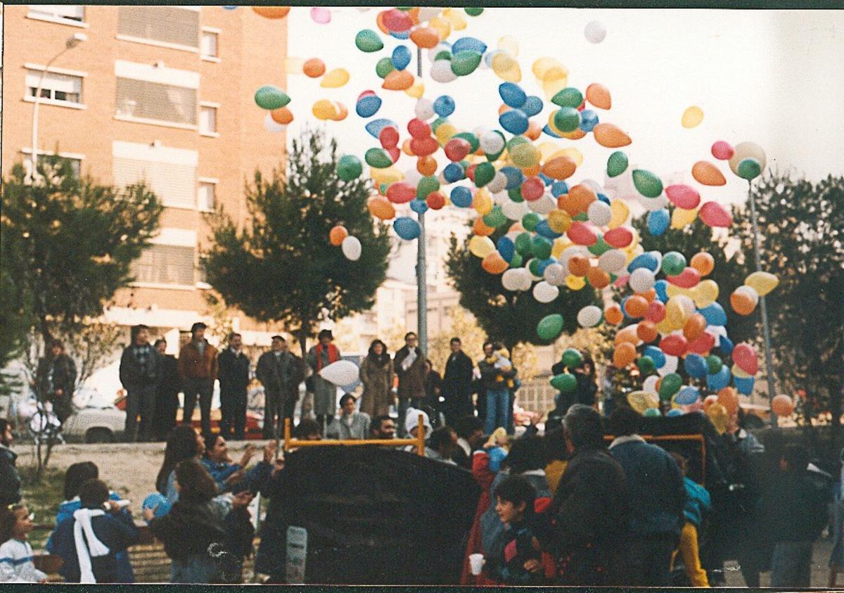 Una de las celebraciones vecinales de Manuel Viola.