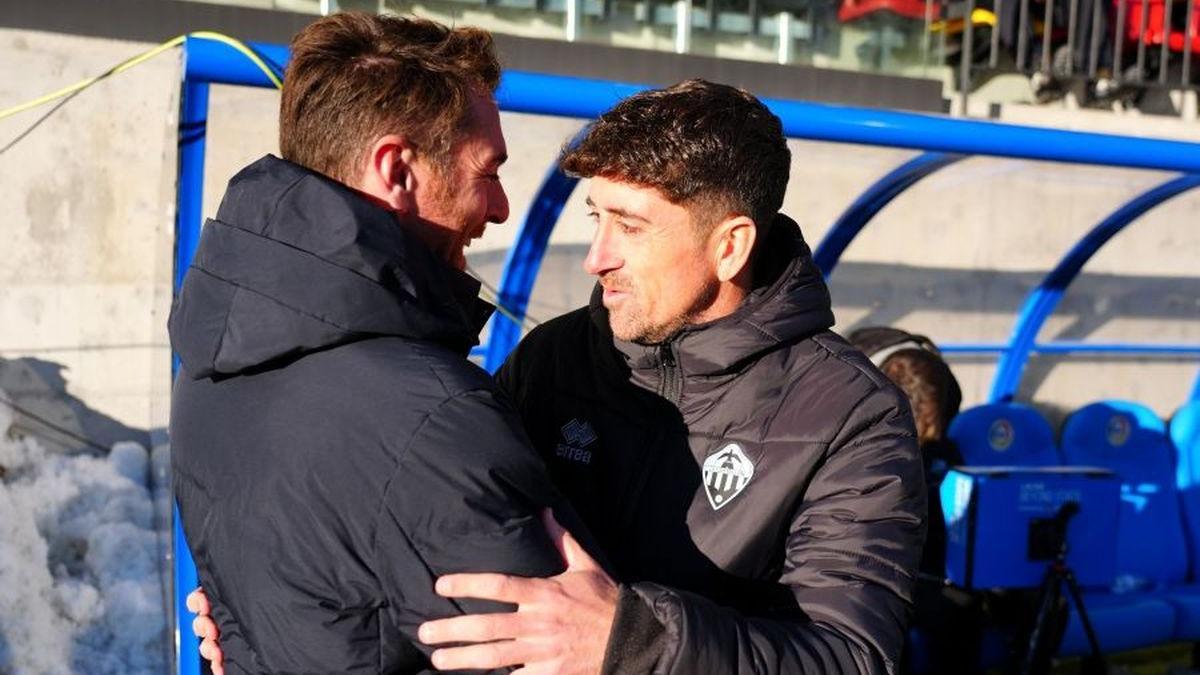 Ibai Gómez y Pablo Hernández, en el Andorra-Castellón del sábado en Encamp.