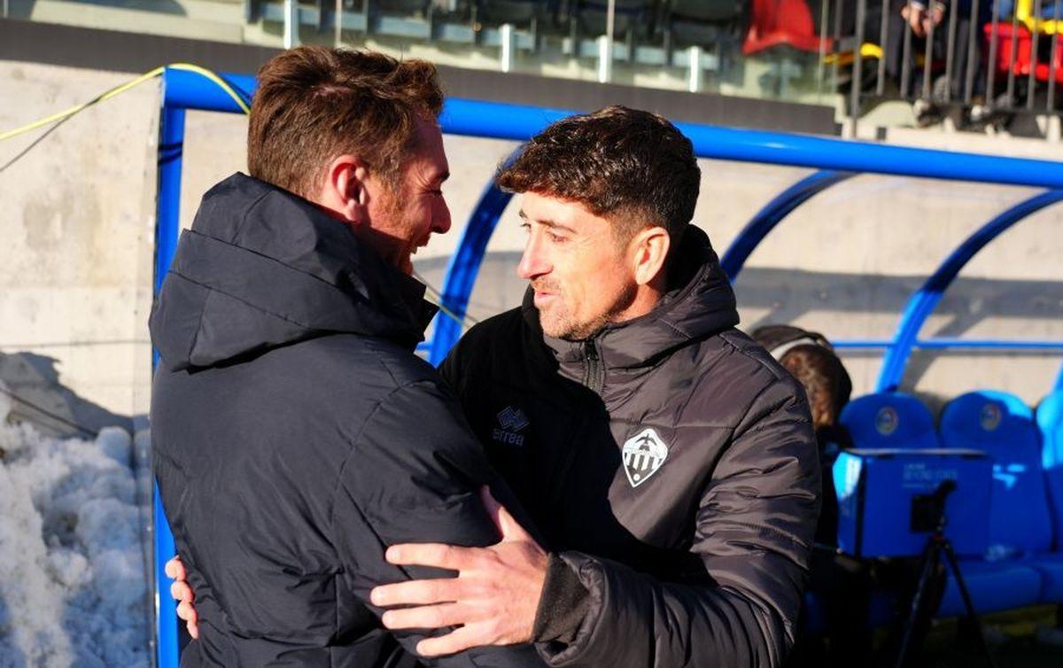 Ibai Gómez y Pablo Hernández, en el Andorra-Castellón del sábado en Encamp.