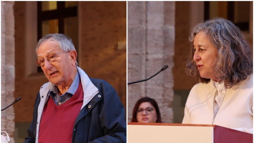 Soriano, a la derecha, y Alfonso, en en Castell de Alaquàs.