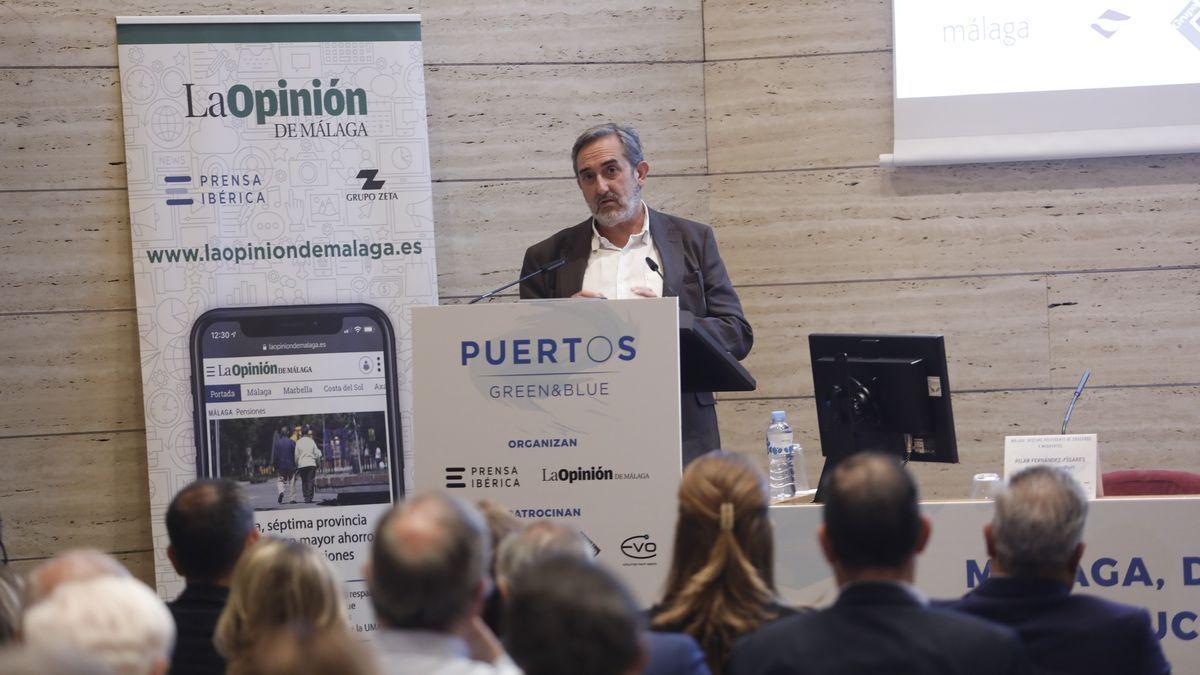 José Ramón Mendaza, director de La Opinión de Málaga, en su intervención