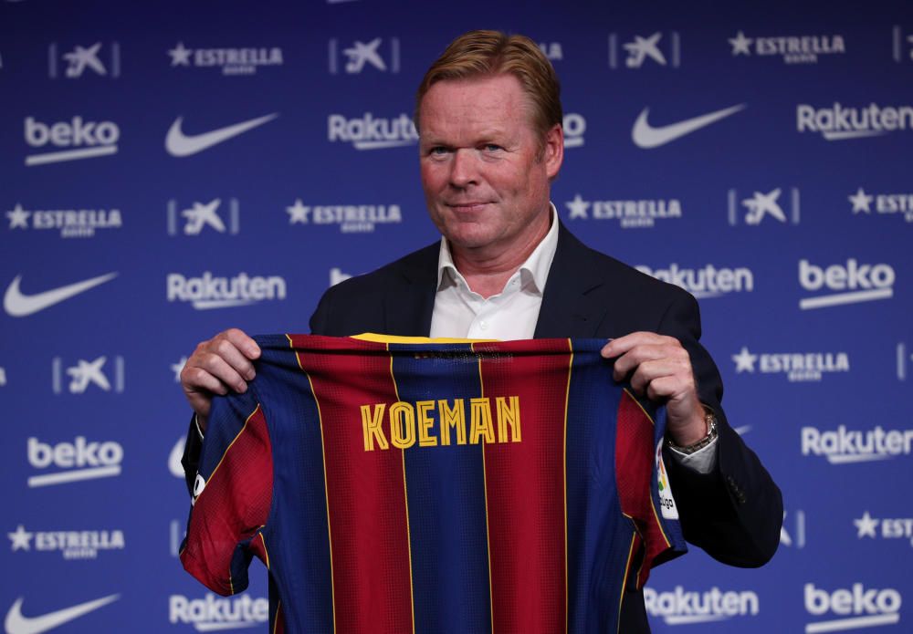 Presentación de Koeman como técnico del Barça