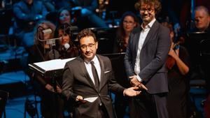 Juan Antonio Bayona durante el concierto en el Liceu con bandas sonoras de sus filmes.