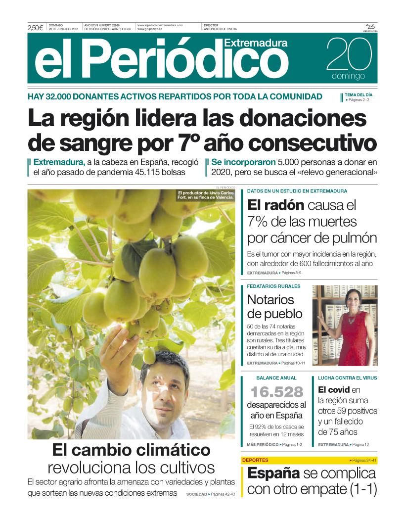 Consulta la portada correspondiente al día 20 de junio del 2021