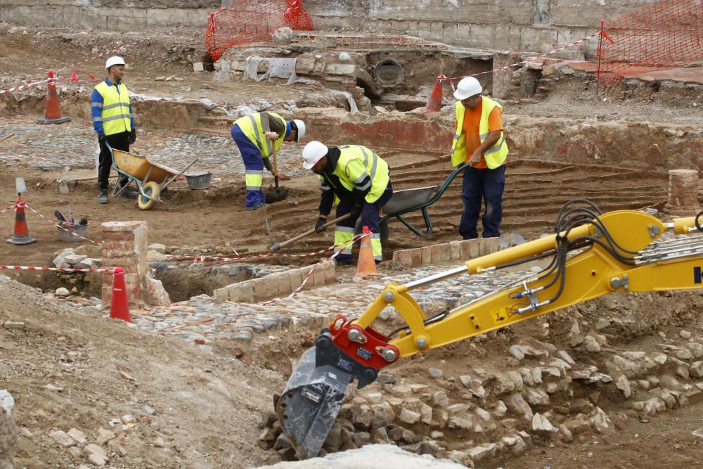 Restos arqueológicos hallados bajo los suelos de los cines Astoria
