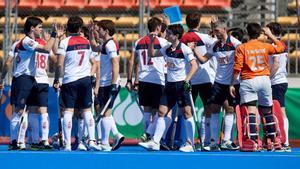 Los jugadores del Polo, durante un partido