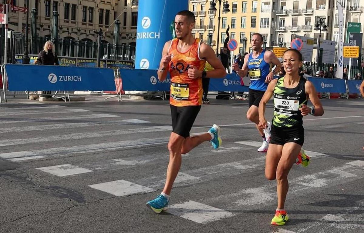 Fátima Ouhaddou, en el reciente Maratón de Valencia.