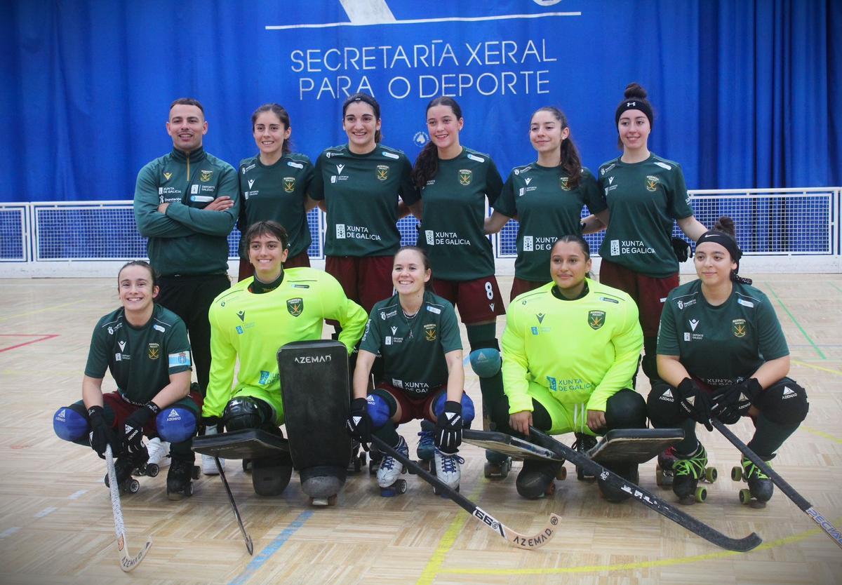 El Marineda Hockey posa antes de un partido de esta temporada.