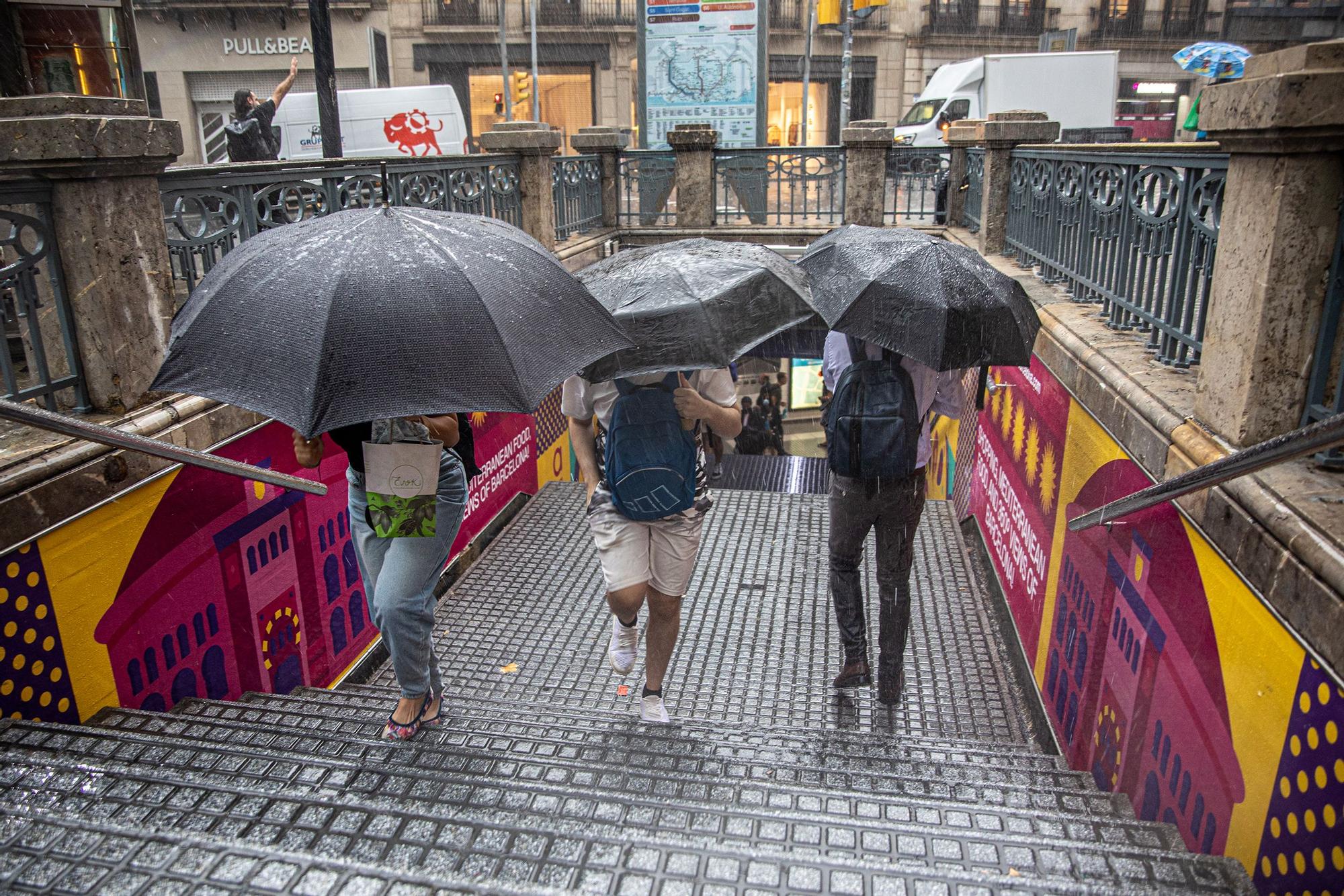 Lluvia en Barcelona Consell de Cent