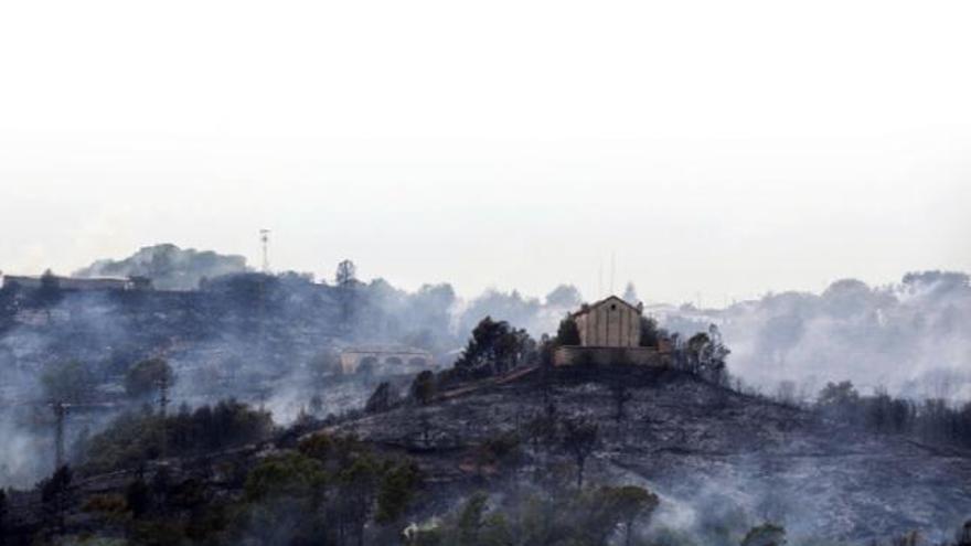 L&#039;incendi de Girona va afectar la zona de les Pedreres i va cremar 36 hectàrees.