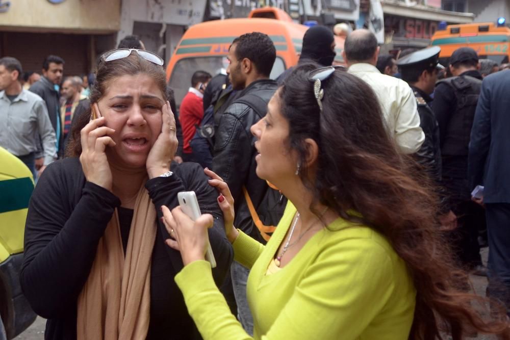 Explosión en la iglesia copta de San Marcos, en la ciudad egipcia de Alejandría.