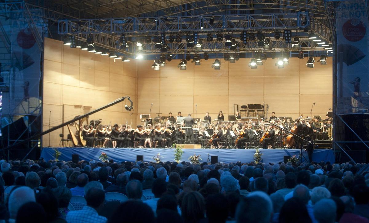 Concierto de la Orquesta Joven de la Sinfónica de Galicia en una imagen de archivo