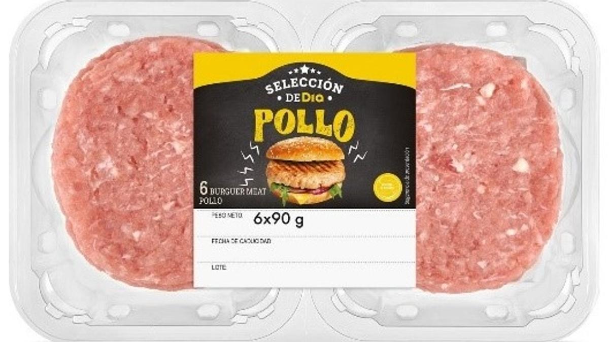 Alerta sanitaria por presencia de salmonella en hamburguesas de pollo de la marca día