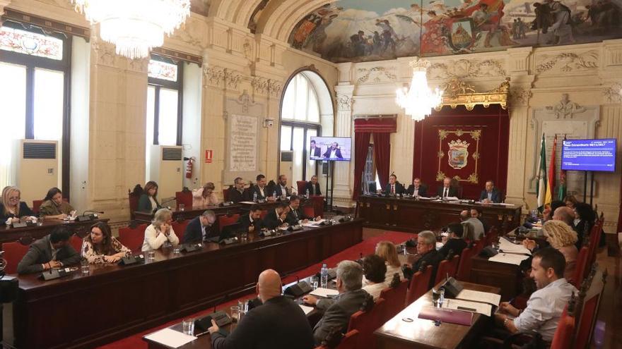 Imagen de un Pleno celebrado en el Ayuntamiento de Málaga