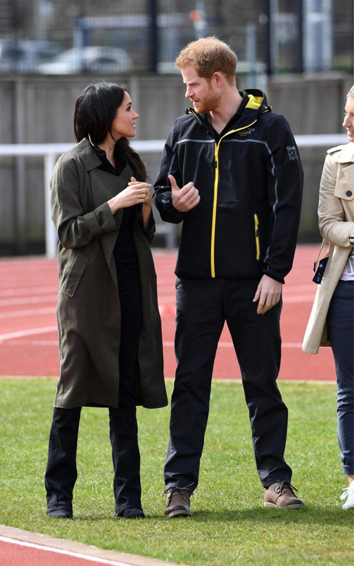 Meghan Markle y el Príncipe Harry en los entrenamientos de los Juegos Invictus