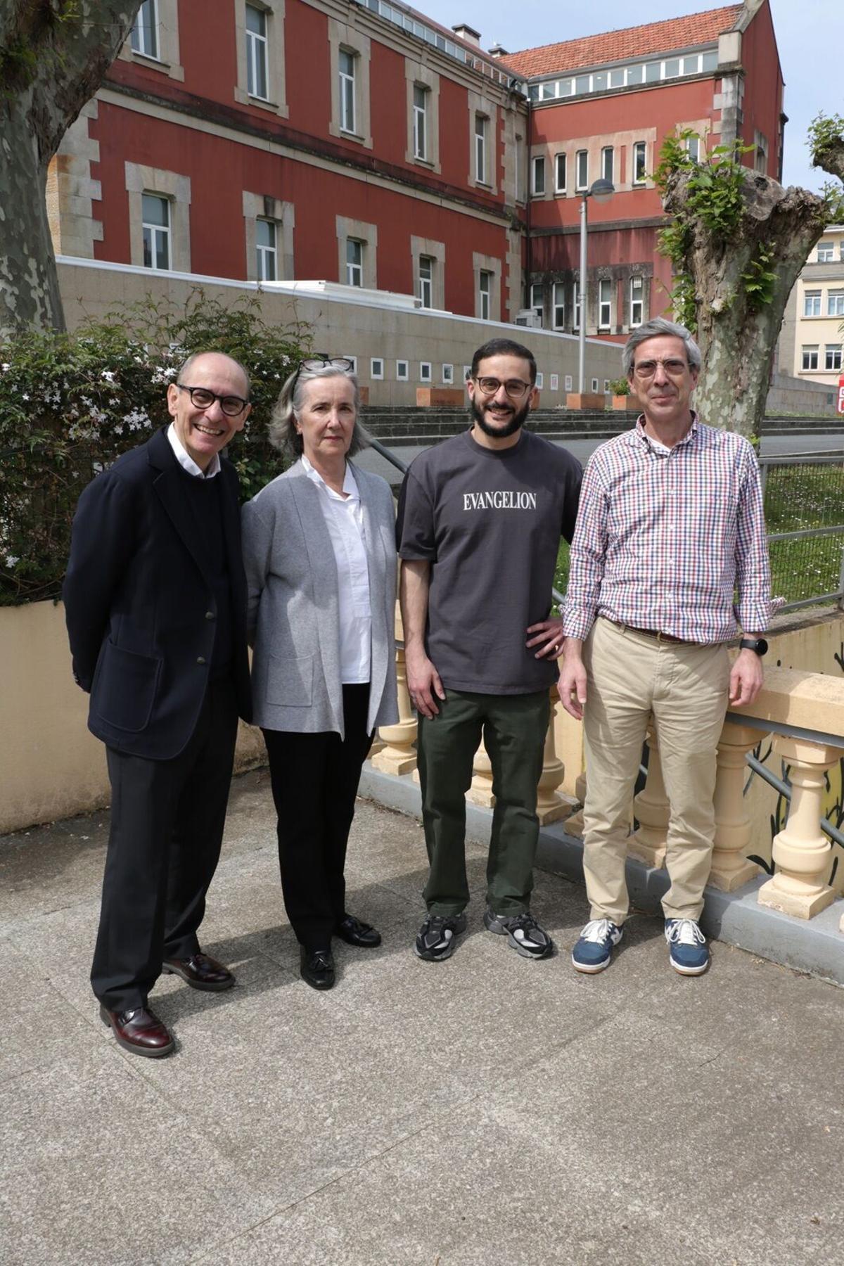 El equipo investigador autor del estudio. De izquierda a derecha: Alfredo del Caño (Citeec), M.ª Pilar de la Cruz (Campus Industrial), Juan José Cartelle (Citeni) e Jesús Cardenal (Campus Industrial).